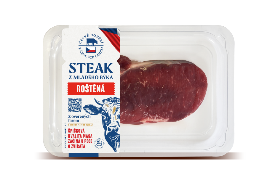 Steak z mladého býka - Roštěná